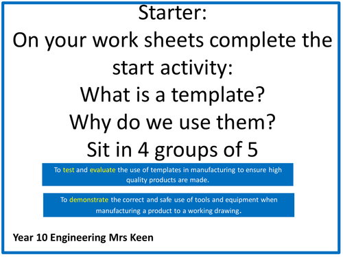 Engineering Lesson Power Point for HOD interview.