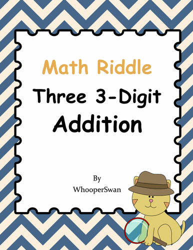 Adding Three 3-Digit Addition BINGO and Task Cards