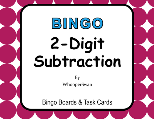2-Digit Subtraction BINGO and Task Cards