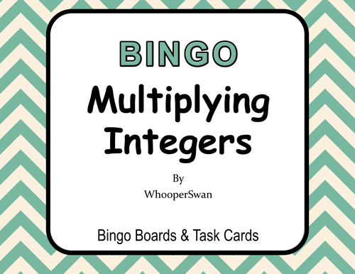 Multiplying Integers BINGO and Task Cards
