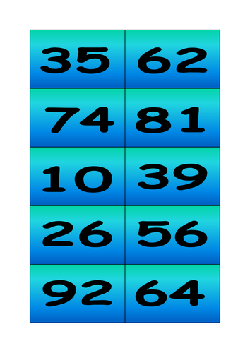 Snakes and Ladders Pairs to 100 cards