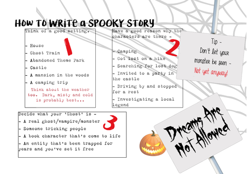 spooky story essay