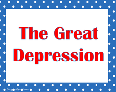 The Great Depression Vocabulary WORD WALL Posters (U.S.History) | Teaching  Resources