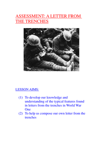 World War One Teaching Resources