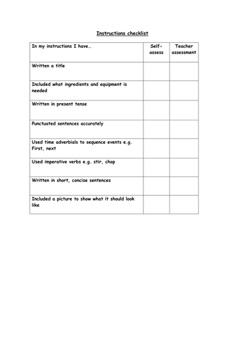 Instructions Scheme of Work (planning, slides and resources included)