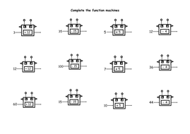 Function Machine Worksheet | Teaching Resources
