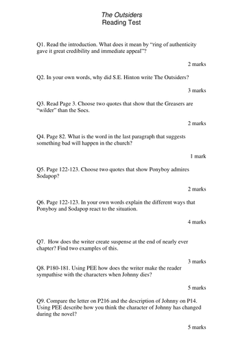 The Outsiders Complete Teaching Resource | Teaching Resources