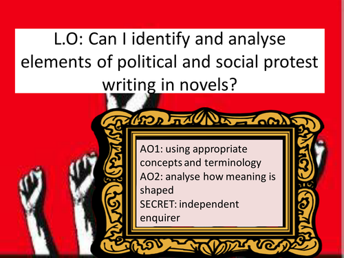 AQA Literature B A Level: Elements of political and social protest ...