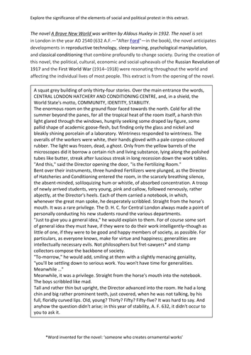 AQA Literature B A Level: Elements of political and social protest ...