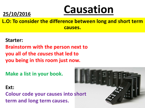 History Skills - Causation