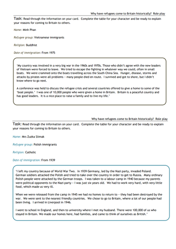 History Skills - UK Immigration