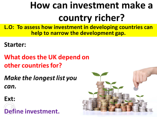 Wealth and Development - Investment and Outsourcing