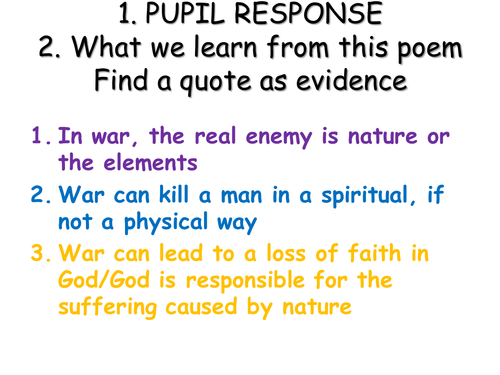War poetry Fully differentiated KS3 or GCSE Wilfred Owen Ciaran Casron ...