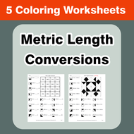 Metric Length Conversions - Coloring Worksheets | Teaching Resources