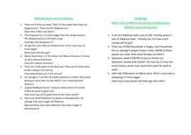 Long Division and Multiplication Word Problems (Year 6 ...