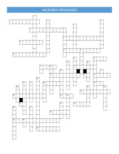 Microbes Worksheet and Crossword