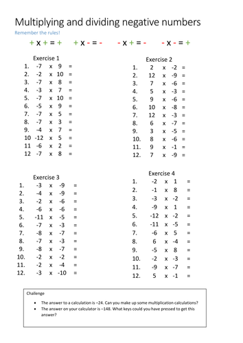 multiplying-and-dividing-negative-numbers-worksheet