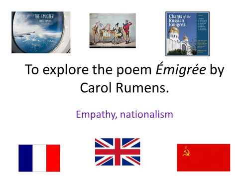 Émigrée by Carol Rumens. Power and Conlfict AQA GCSE Poetry. | Teaching ...