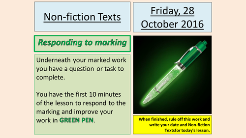 AQA (8700) worked exam questions for non-fiction & fiction 4 hours of lessons