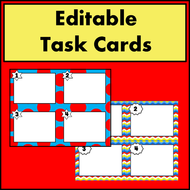 Editable Task Cards | Teaching Resources