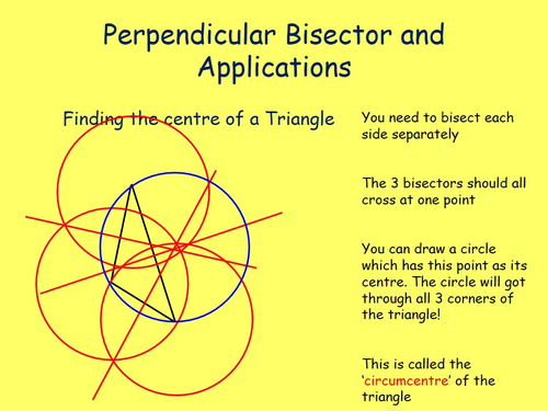 Perpendicular Bisectors Lesson Fully Resourced Teaching Resources 0519