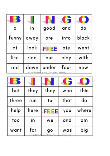 Pre K-Kindergarten Sight Word Bingo (Complete Lesson Plan Included ...