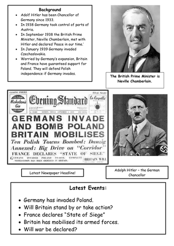 world war 2 newspaper assignment