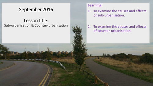 Sub-urbanisation and counter-urbanisation