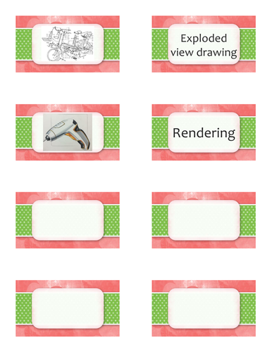 Types of drawing methods card sort