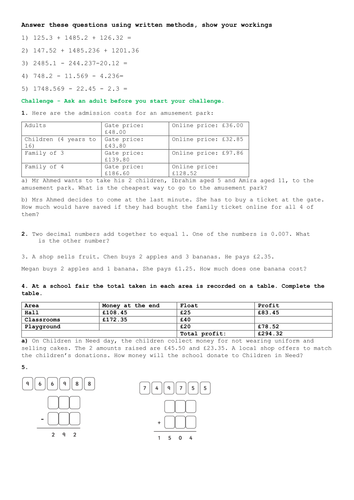 addition and subtraction reasoning and problem solving year 4