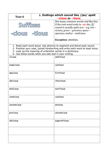 Year 6 Spelling Rules - Ideal for SATs revision | Teaching Resources