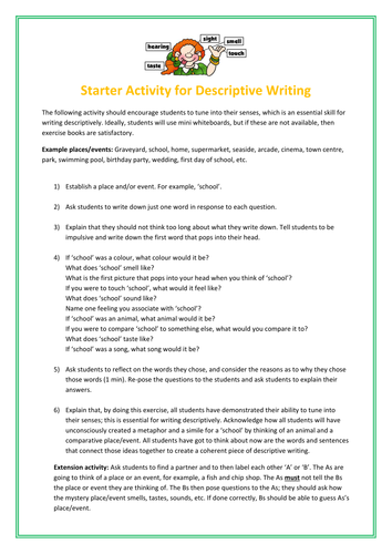creative writing worksheets ks3