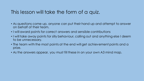 Creation Revision Quiz