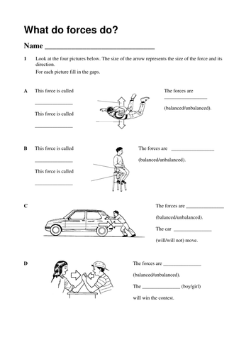 Lesson 2 Ks3 Forces Resultant Forces Teaching Resources 7325