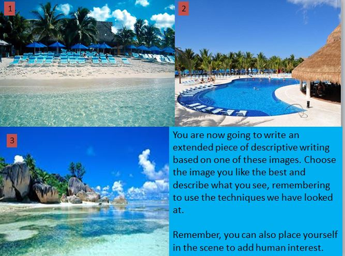 Descriptive essay paradise image