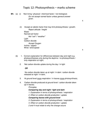 AQA A-level Biology (2016 specification). Section 5 Topic 11: Photosynthesis. Topic overview