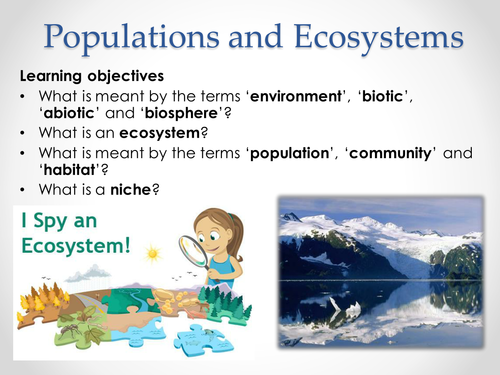 AQA A-level Biology (2016 specification). Section 7 Topic 19: Populations 1 Populations