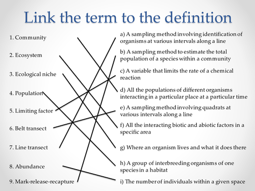 AQA A-level Biology (2016 specification). Section 7 Topic 19: Populations 2 Variation in size