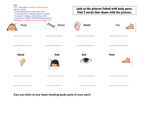 Rhyming Poetry Lesson | Teaching Resources