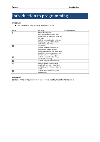 Introduction to programming theory for GCSE Computer Science