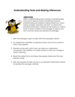 Understanding Texts And Making Inferences Worksheet By Linni0011