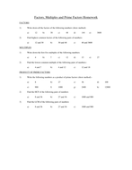 Prime factors worksheet pdf image