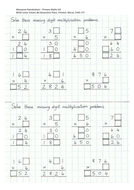 Missing digit multiplication problems | Teaching Resources