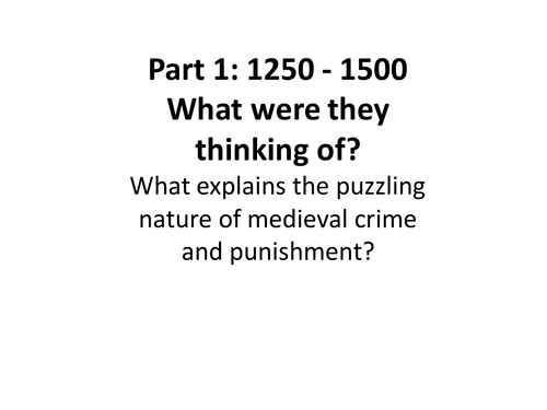 OCR SHP B - Crime and Punishment - Crimes 1250-1500