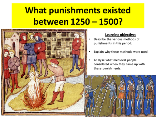 OCR SHP B - Crime and Punsihment - Punishments 1250-1500