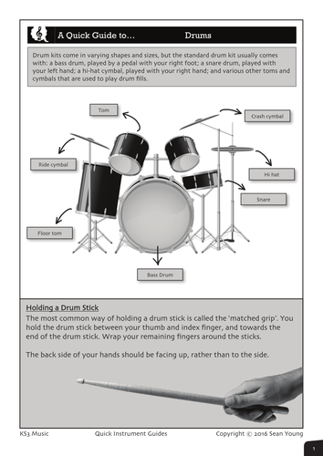Quick Instrument Guides – Great for Musical Futures Style Lessons ...