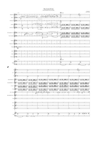 The Circle of Life - For School Ensemble. Conductor Score & Band Parts