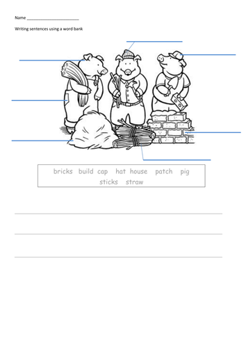 Using a word bank to read words and write sentences | Teaching Resources