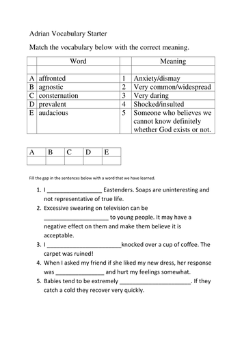 homework synonym english