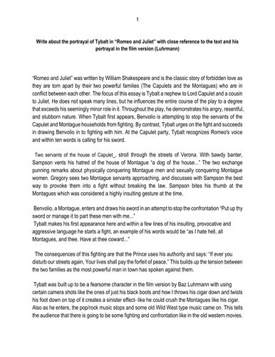 Tybalt romeo and juliet picture